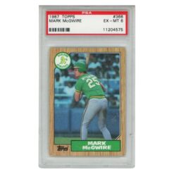 Mark McGwire Oakland Athletics 1987 Topps #366 PSA 6 Slabbed Trading Card 56584