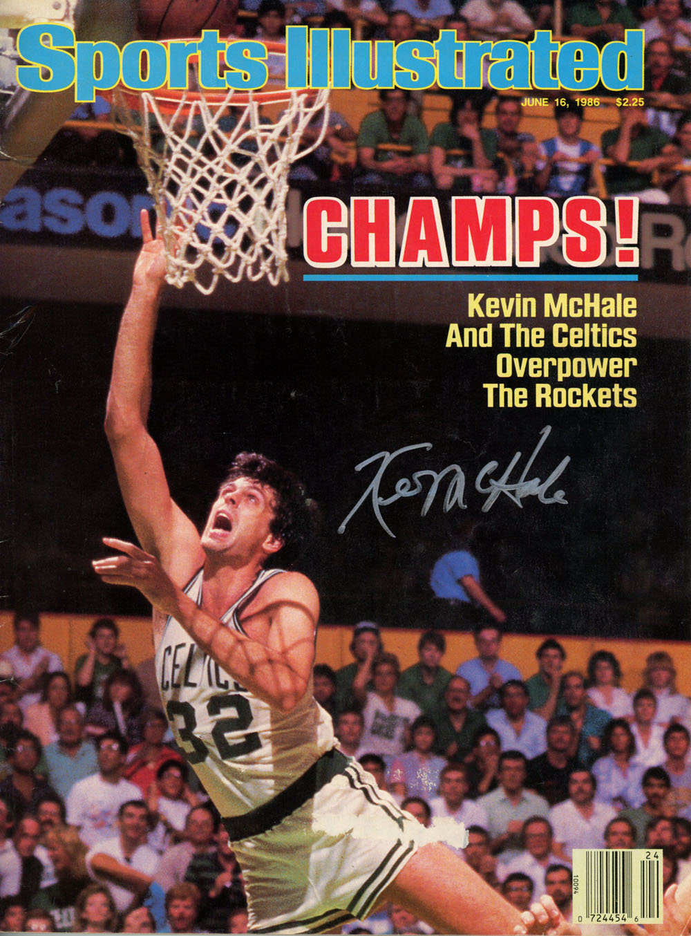 Kevin McHale Autographed Sports Illustrated Magazine 6/16/1986 JSA