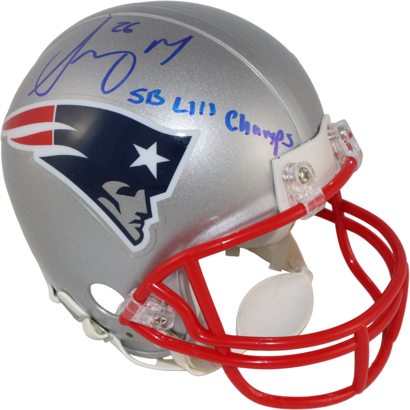 Sony Michel Autographed New England Patriots VSR4 Helmet SB Champs Beckett 53938 1 Sony Michel Autographed New England Patriots VSR4 Helmet SB Champs Beckett 53938