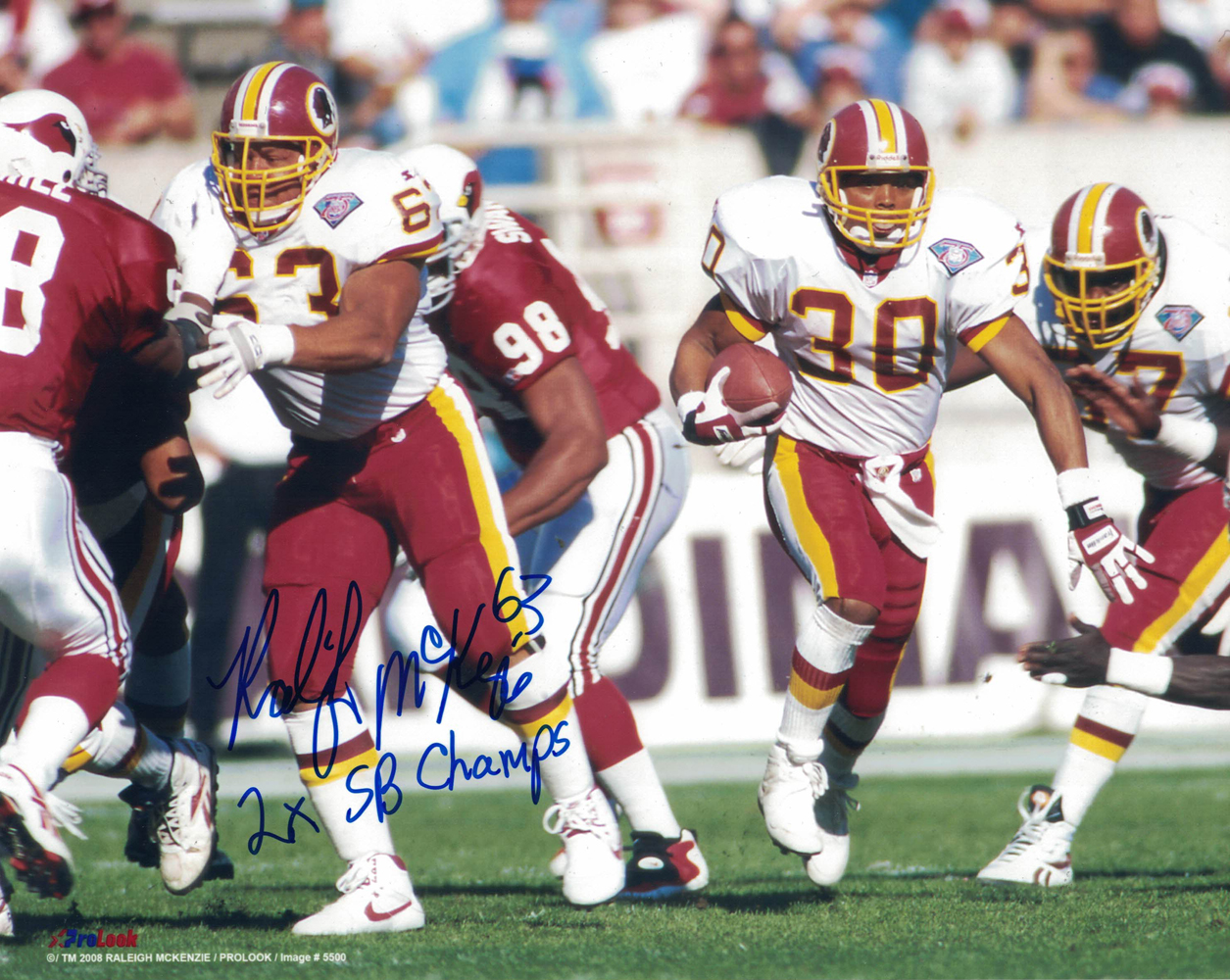 Raleigh Mckenzie Signed Washington Redskins 8x10 Photo 2x SB Champs 27877