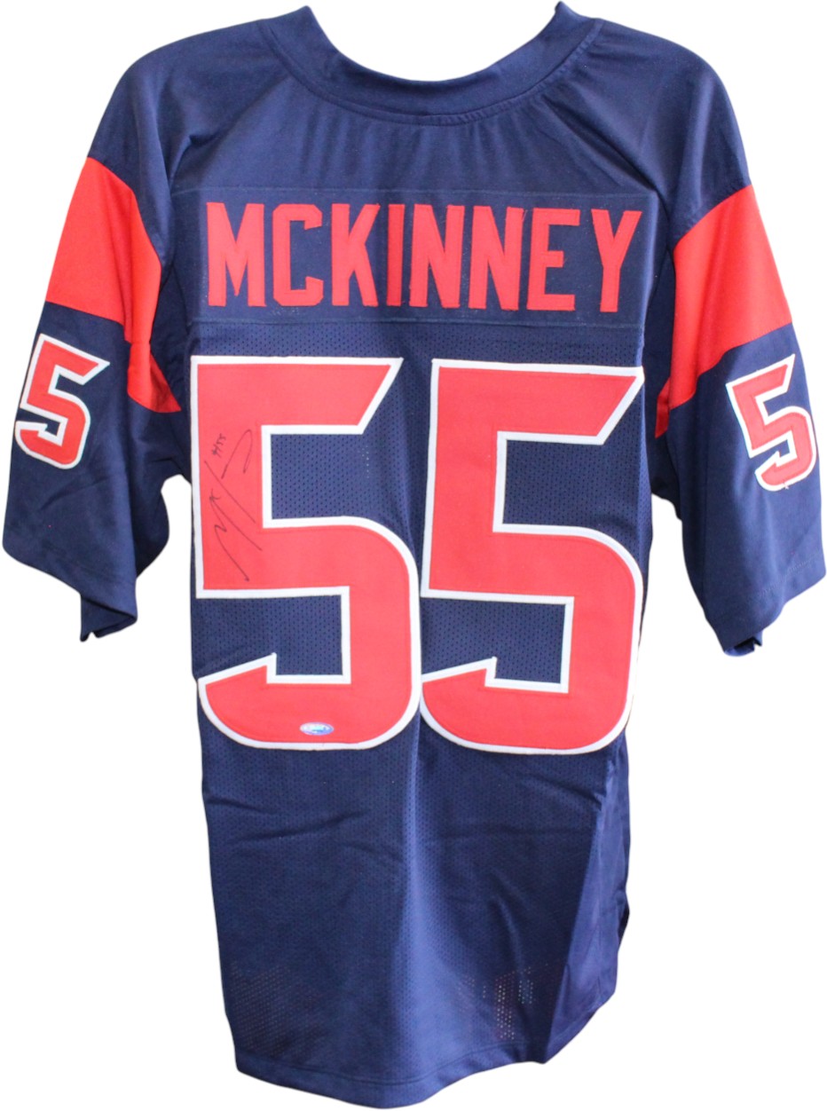 Benardrick McKinney Autographed/Signed Pro Style Size XL Blue Jersey TRI 59378