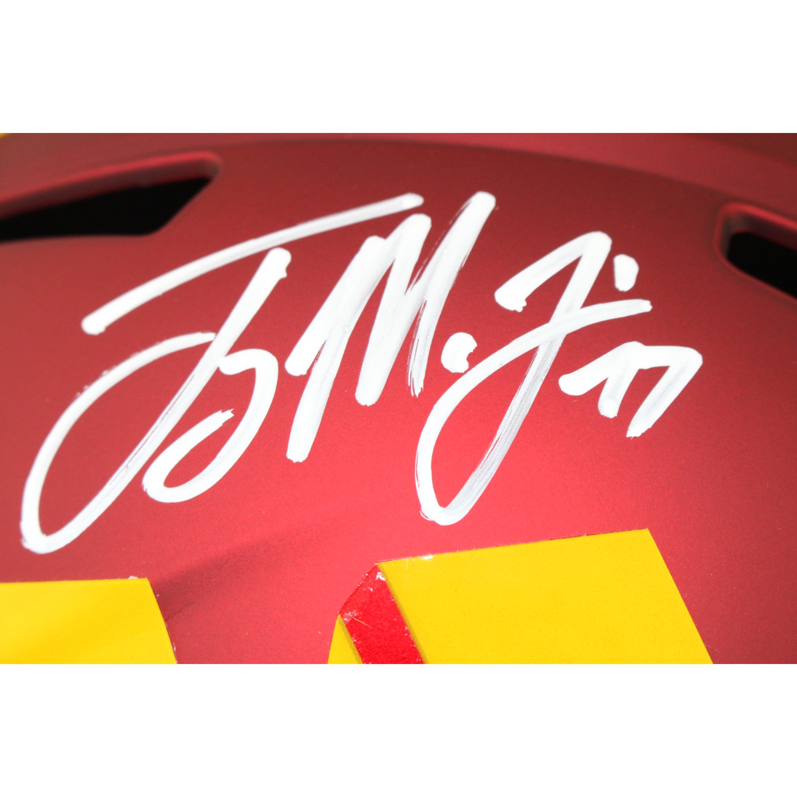 Terry McClaurin Autographed Washington Commanders F/S Helmet Beckett WIT 51891 2 Terry McClaurin Autographed Washington Commanders F/S Helmet Beckett WIT 51891