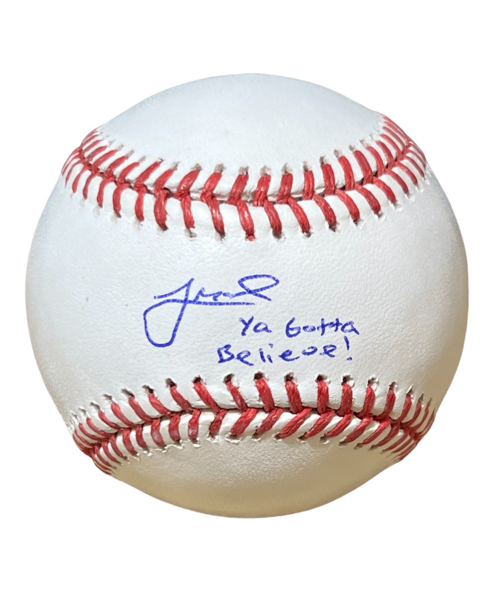 Jeff McNeil Autographed MLB Baseball New York Mets Ya Gotta Believe