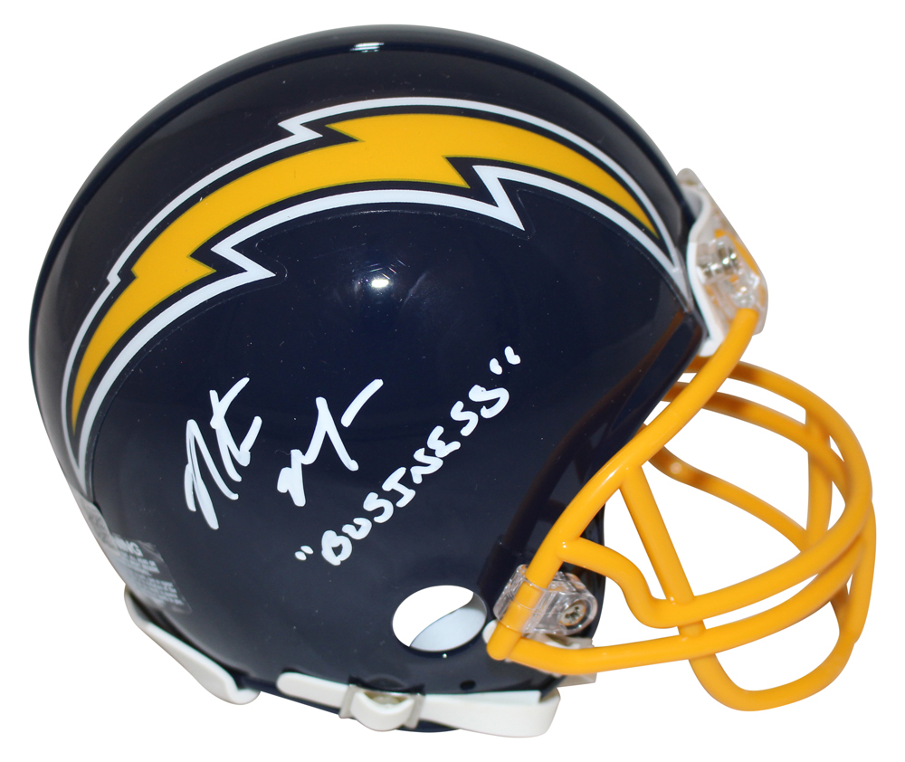 Natrone Means Signed San Diego Chargers 1974-87 VSR4 Mini Helmet BAS