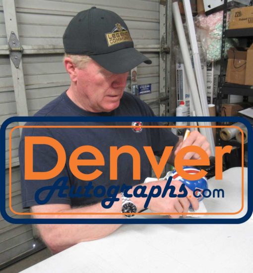Karl Mecklenburg Autographed Denver Broncos D Logo Mini Helmet ROF BAS 31930