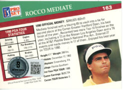 Rocco Mediate Autographed 1991 Pro Set #163 Trading Card Beckett 44881