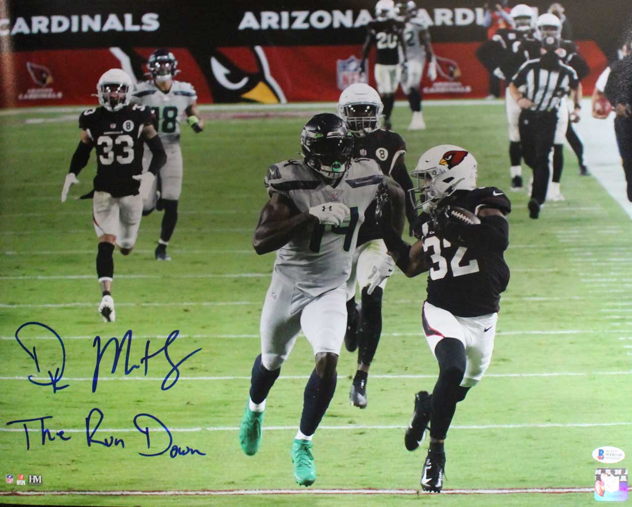 DK Metcalf Autographed/Signed Seattle Seahawks 16x20 Photo BAS 29547 HM