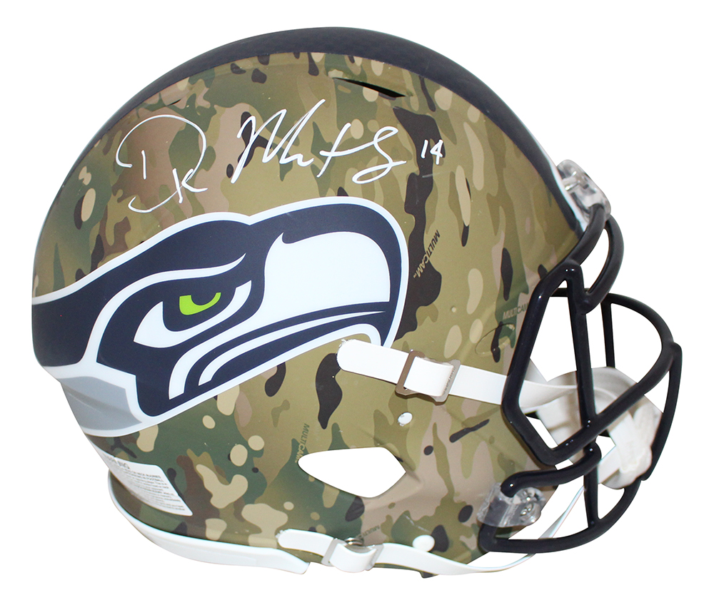 DK Metcalf Signed Seattle Seahawks Authentic Camo Speed Helmet BAS 32443