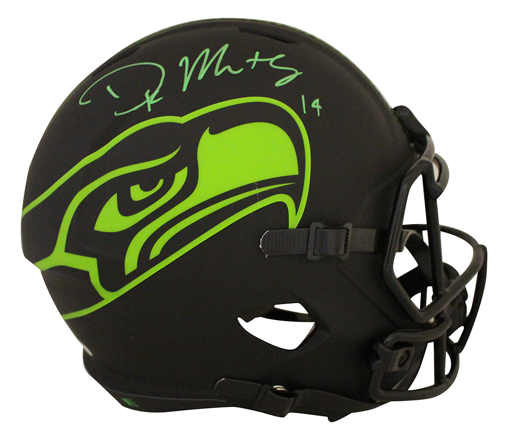 DK Metcalf Autographed/Signed Seattle Seahawks F/S Eclipse Helmet BAS 28412