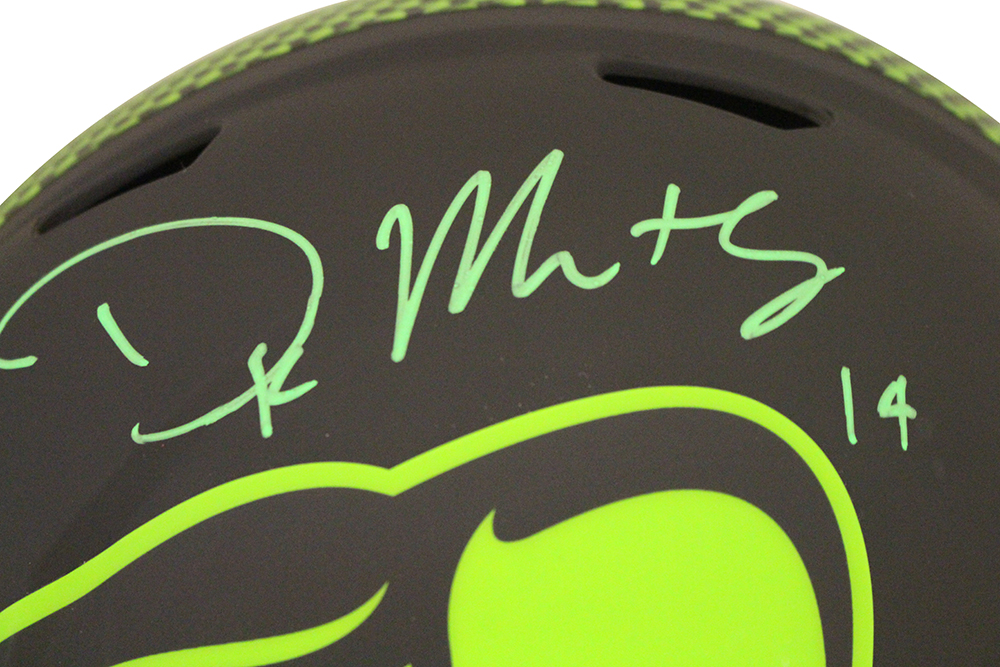 DK Metcalf Autographed/Signed Seattle Seahawks F/S Eclipse Helmet BAS 28412