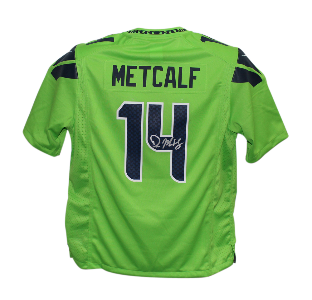 DK Metcalf Autographed Seattle Seahawks Nike Green XL Jersey Beckett