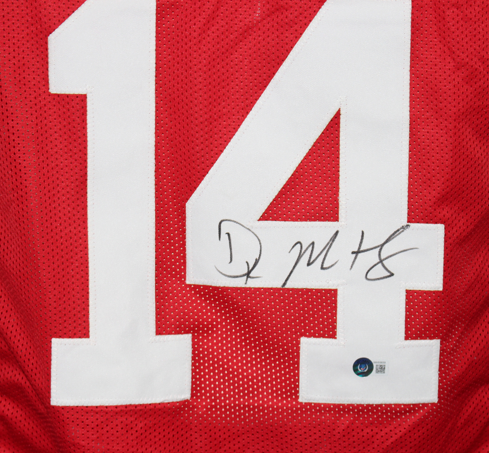 DK Metcalf Autographed/Signed College Style Red XL Jersey Beckett