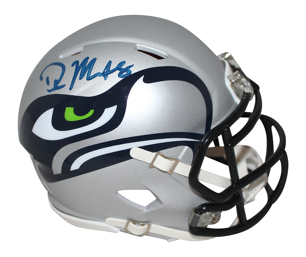 DK Metcalf Autographed/Signed Seattle Seahawks AMP Mini Helmet BAS 29973