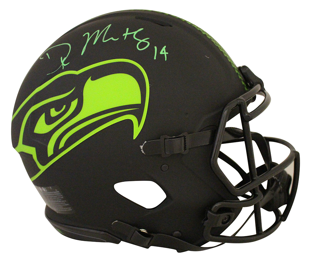DK Metcalf Autographed Seattle Seahawks Authentic Eclipse Helmet BAS 28421