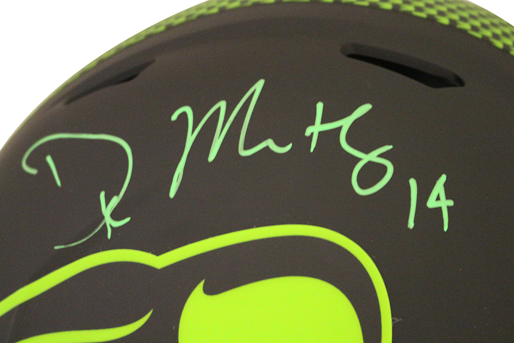 DK Metcalf Autographed Seattle Seahawks Authentic Eclipse Helmet BAS 28421