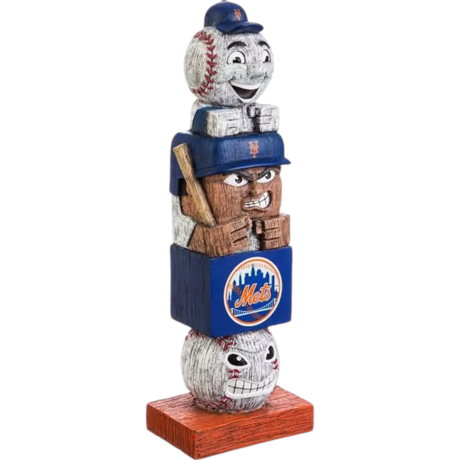 New York Mets Tiki Totem Pole Evergreen New 34621