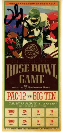 Urban Meyer Autographed Ohio State Buckeyes 2019 Rose Bowl Ticket Stub JSA 56055