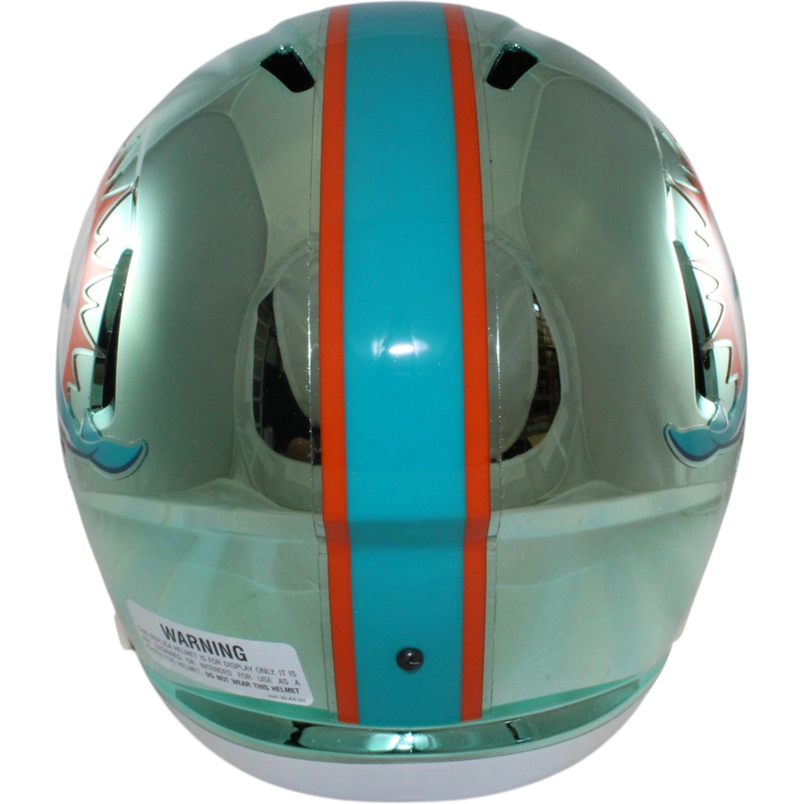 Miami Dolphins Full Size Replica Chrome Helmet Riddell New In Box 18792 4 Miami Dolphins Full Size Replica Chrome Helmet Riddell New In Box 18792