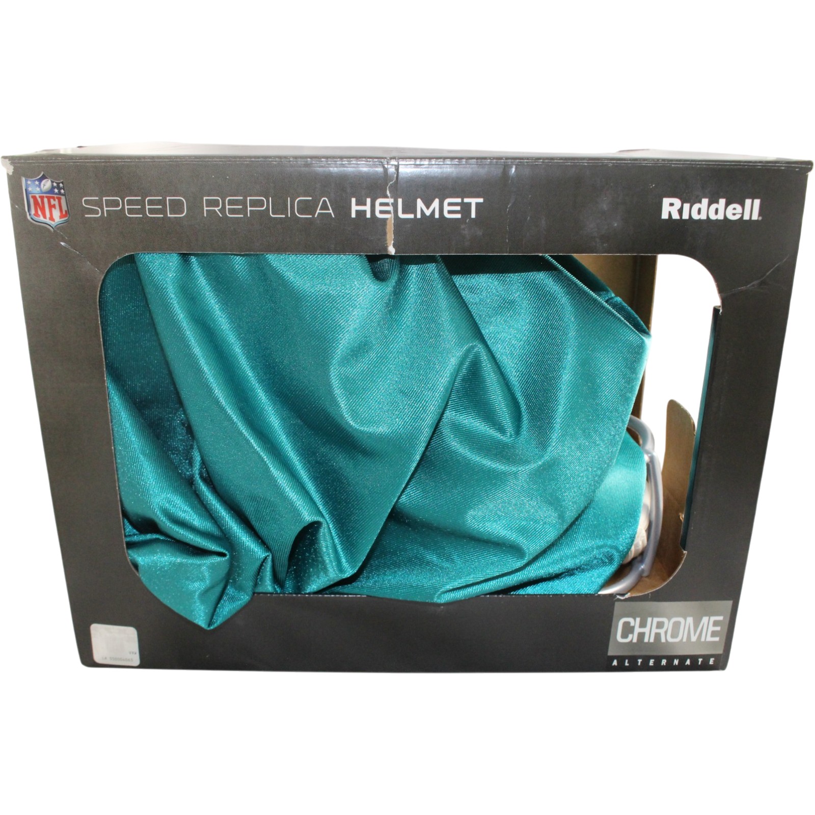 Miami Dolphins Full Size Replica Chrome Helmet Riddell New In Box 18792 6 Miami Dolphins Full Size Replica Chrome Helmet Riddell New In Box 18792