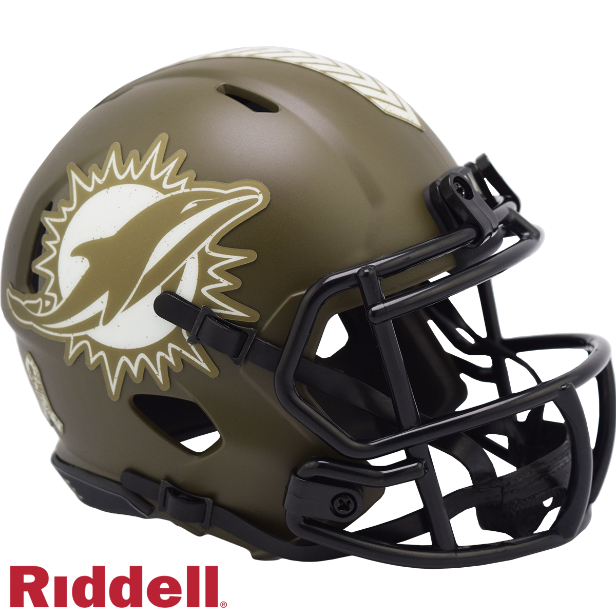 Miami Dolphins Riddell New In Box 2022 Salute to Service Mini Helmet 35176