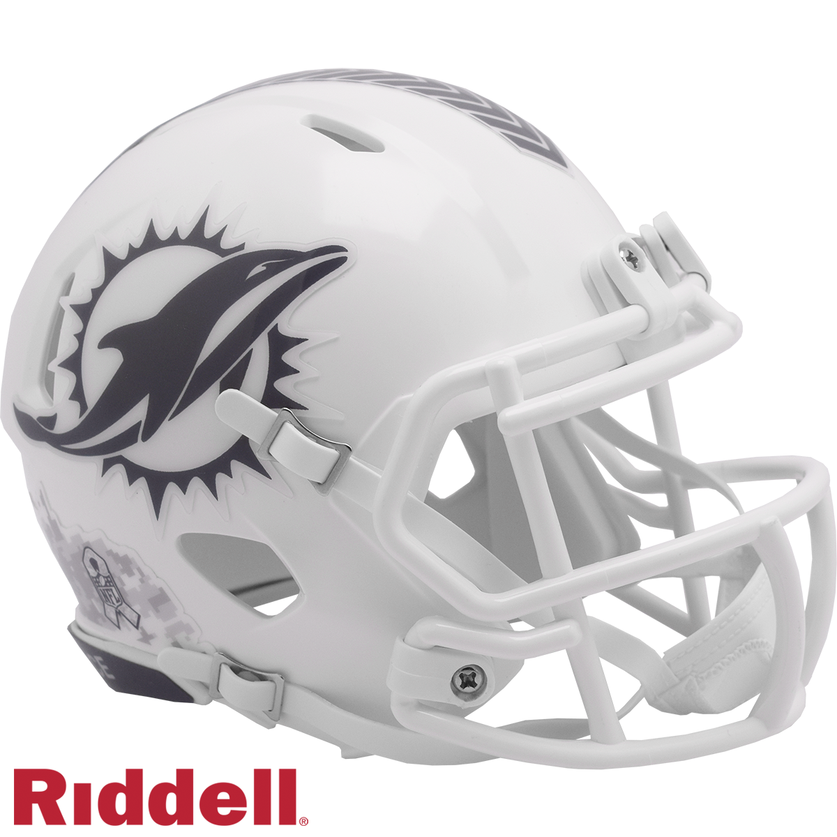 Miami Dolphins Riddell New In Box 2024 Salute to Service Mini Helmet 48093 1 Miami Dolphins Riddell New In Box 2024 Salute to Service Mini Helmet 48093