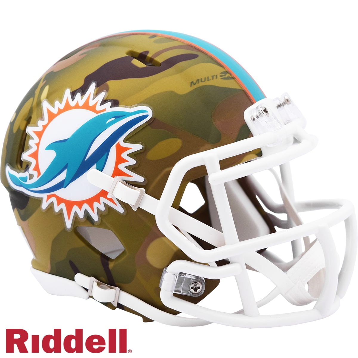 Miami Dolphins Riddell New In Box Rare Limited Edition Camo Mini Helmet 31291