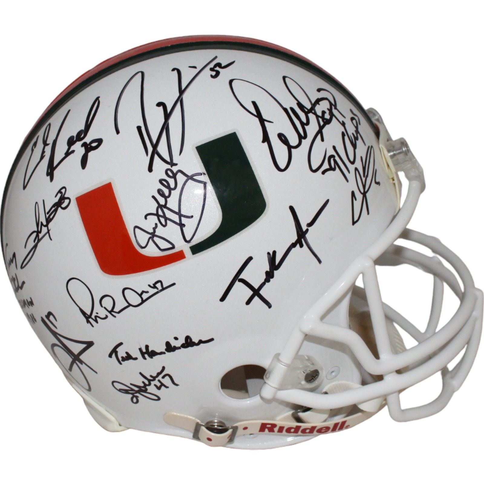 Miami Hurricane Legends Ed Reed Ray Lewis +10 Pro Helmet BAS/JSA