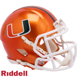 Miami Hurricanes Flash Speed Mini Helmet Riddell New In Box 30746