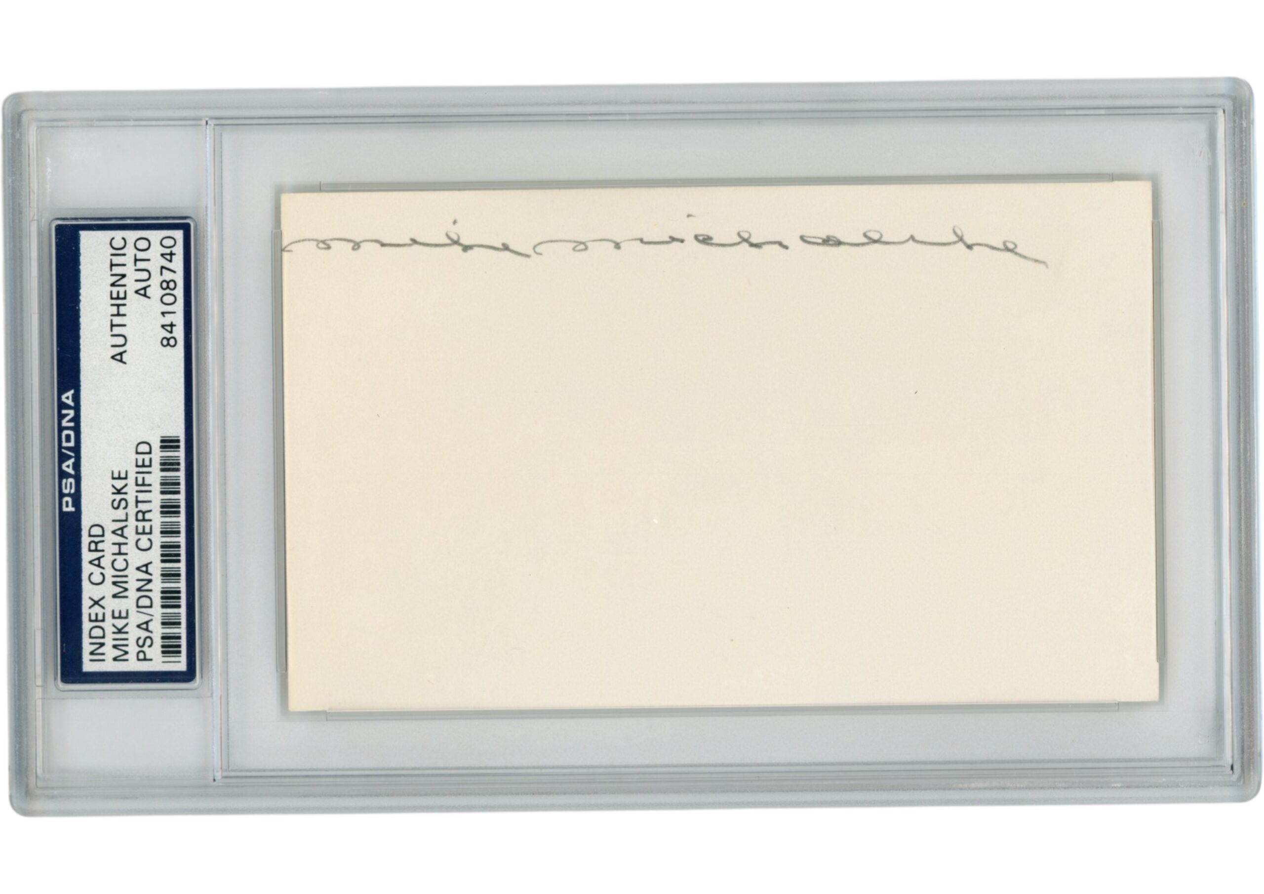 Mike Michalske Autographed/Signed Green Bay Packers Index Card Slabbed PSA 54931