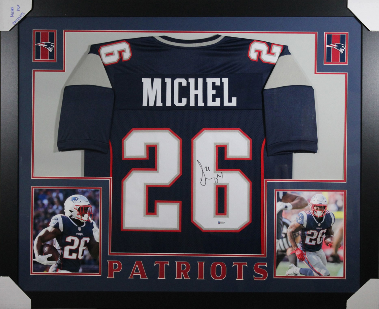 sony michel autographed jersey