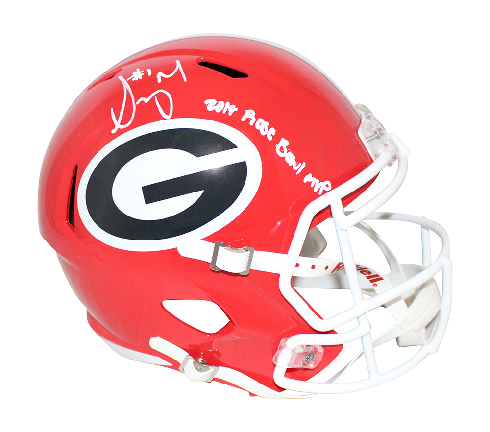 Sony Michel Signed Georgia Bulldogs F/S Speed Replica Helmet MVP BAS