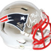 Sony Michel Autographed New England Patriots Chrome Mini Helmet BAS 25949