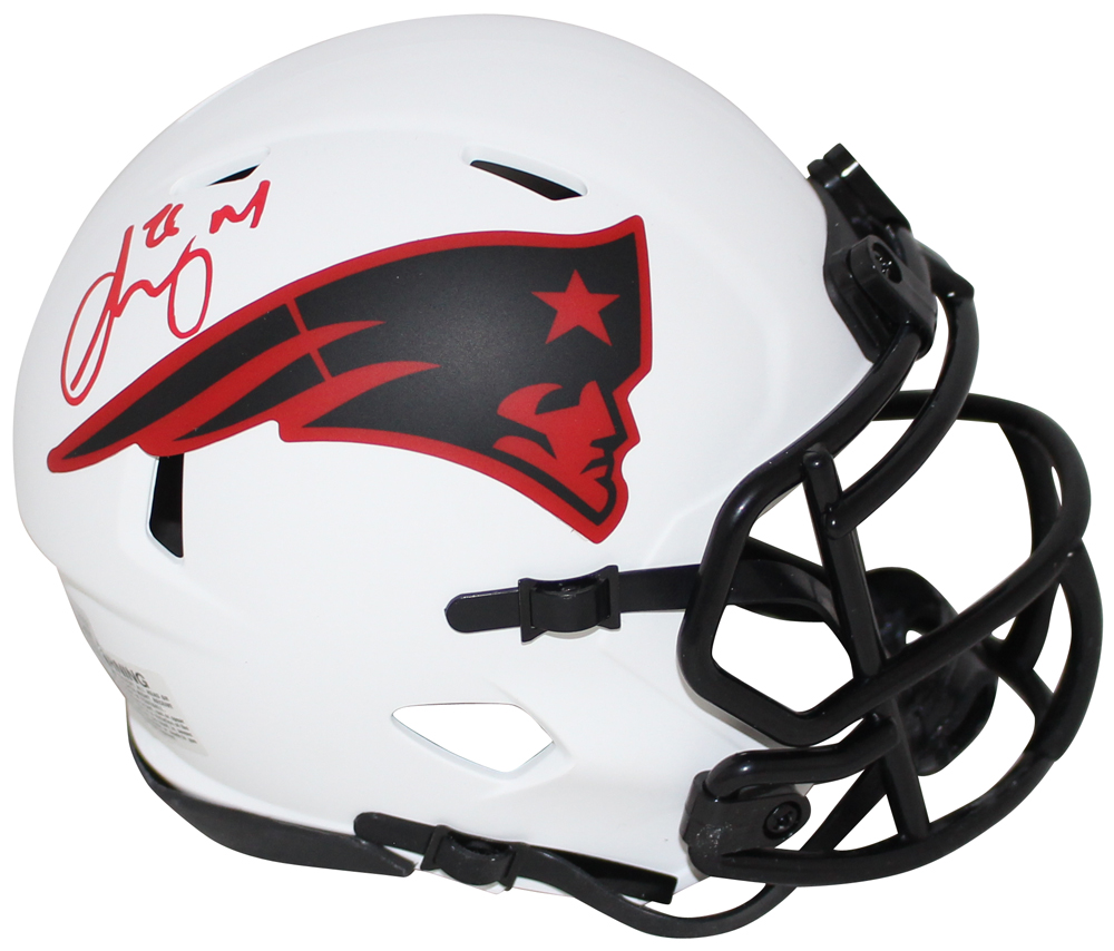 Sony Michel Autographed New England Patriots Lunar Mini Helmet BAS