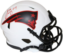 Sony Michel Autographed New England Patriots Lunar Mini Helmet Beckett