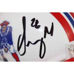 Sony Michel Autographed New England Patriots VSR4 TB Mini Helmet Beckett 53935