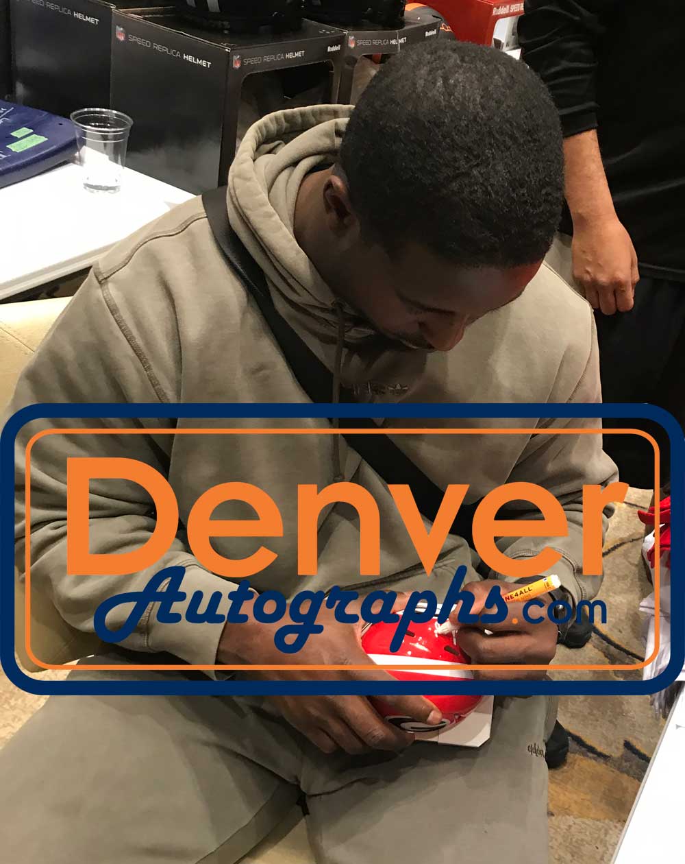 Sony Michel Autographed/Signed Georgia Bulldogs Speed Mini Helmet BAS