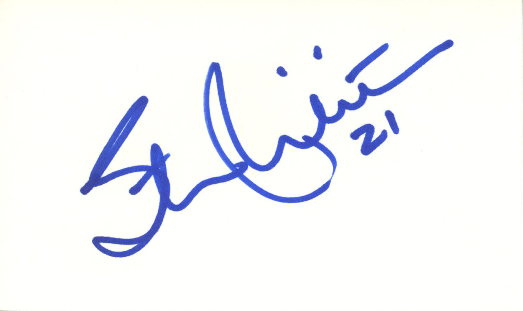 Stan Mikita Autographed/Signed Chicago Blackhawks Index Card BAS 45344