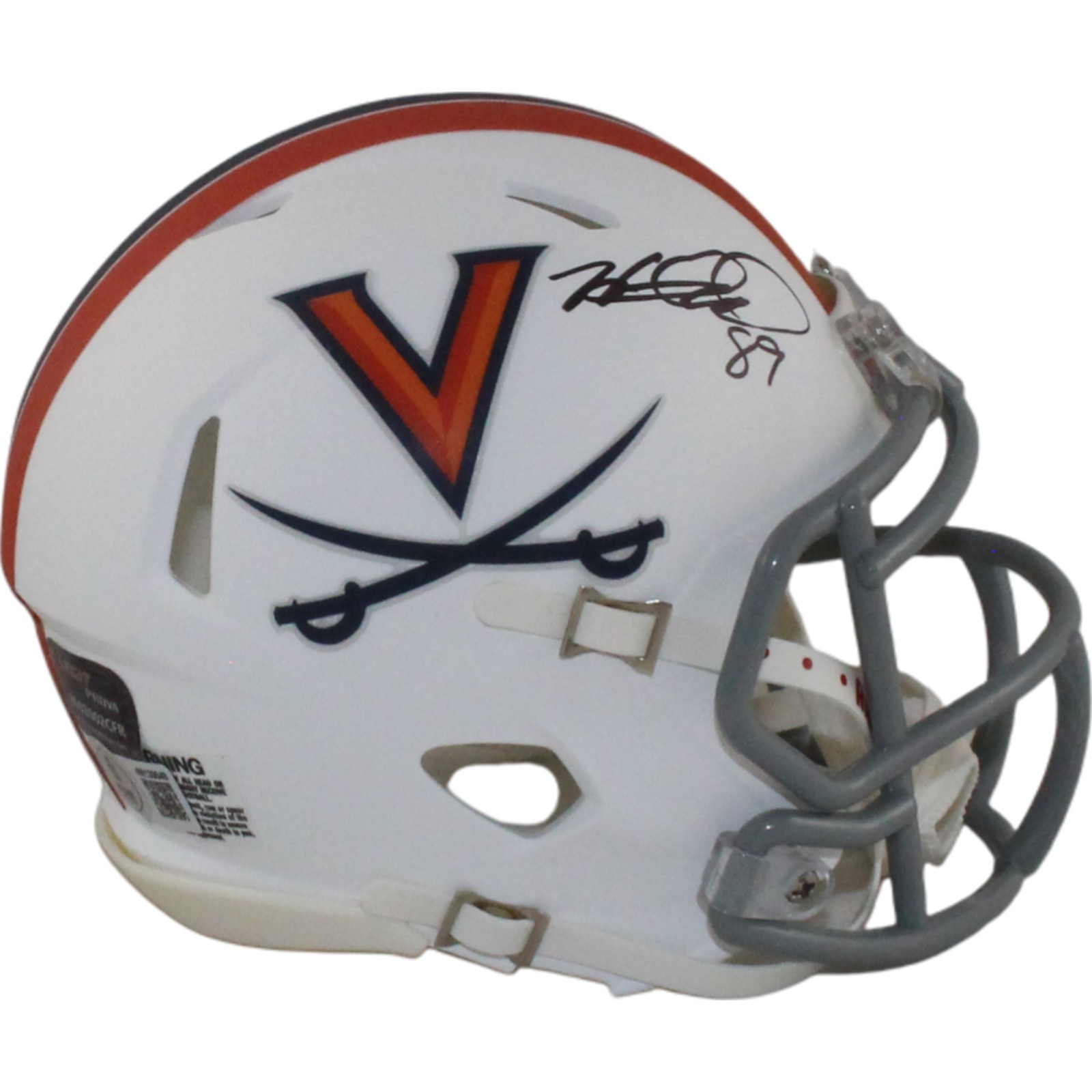 Heath Miller Autographed Virginia Cavaliers Mini Helmet Beckett Witness 55042 1 Heath Miller Autographed Virginia Cavaliers Mini Helmet Beckett Witness 55042