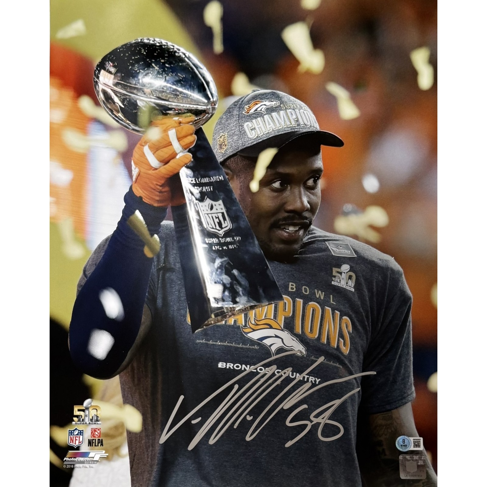 Von Miller Autographed Denver Broncos 16x20 Photo Beckett Witness 54691 1 Von Miller Autographed Denver Broncos 16x20 Photo Beckett Witness 54691