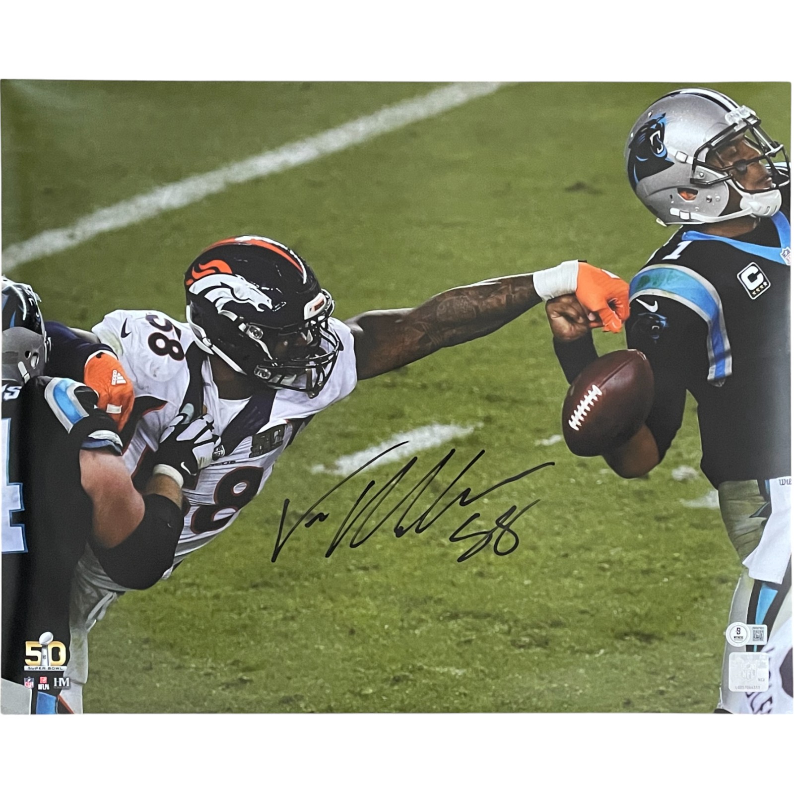 Von Miller Autographed/Signed Denver Broncos 16x20 Photo Beckett 48696