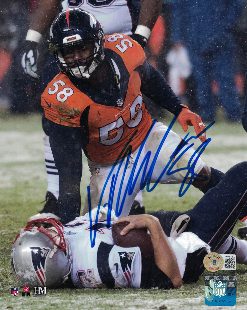 Von Miller Autographed/Signed Denver Broncos 8x10 Photo Beckett BAS