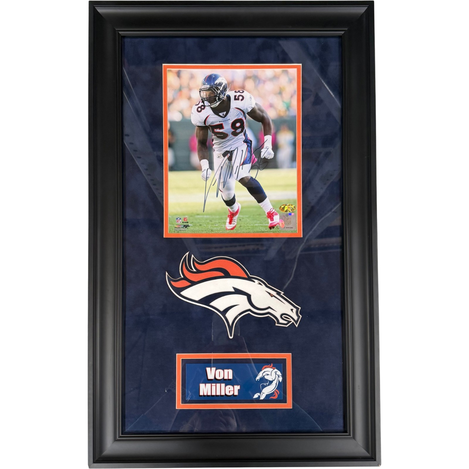 Von Miller Autographed/Signed Denver Broncos Framed 8x10 Photo 53744