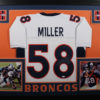 Von Miller Autographed/Signed Denver Broncos Framed White XL Jersey JSA 20179