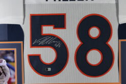 Von Miller Autographed/Signed Pro Style White XL Framed Jersey Beckett 51230