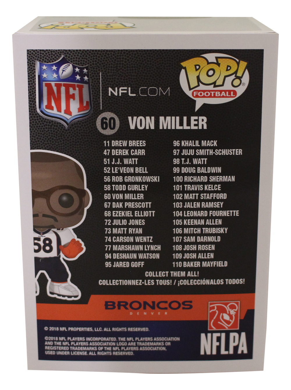 Von Miller Denver Broncos NFL Funko Pop! #60 New – Denver Autographs