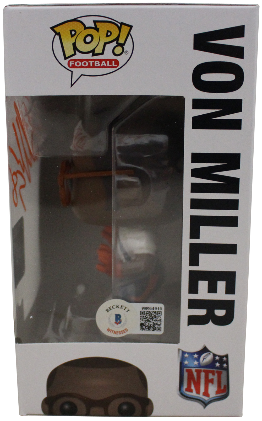 Von Miller Autographed/Signed Denver Broncos Funko Pop #60 Beckett BAS