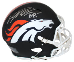 Von Miller Autographed Denver Broncos Authentic Black Matte Helmet JSA 24311