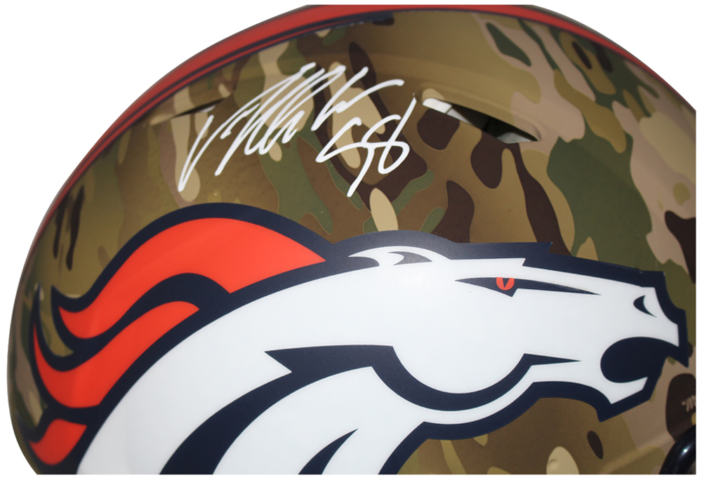 Von Miller Signed Denver Broncos Authentic Camo Speed Helmet BAS
