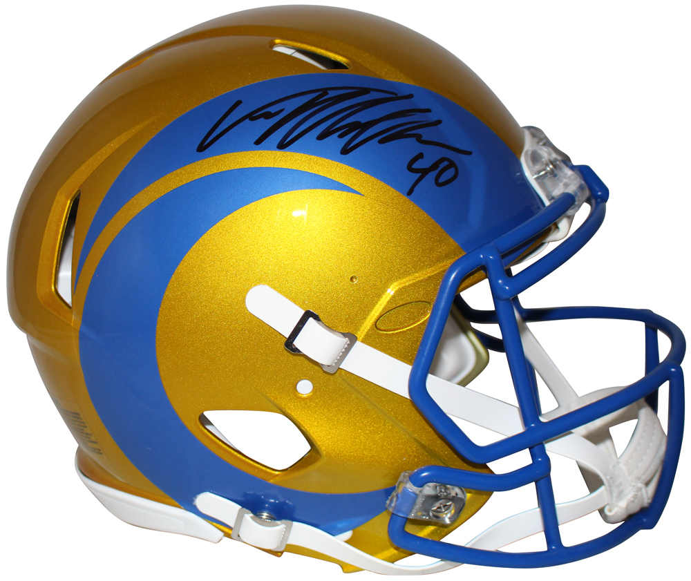 Von Miller Autographed Los Angeles Rams Authentic Flash Helmet BAS