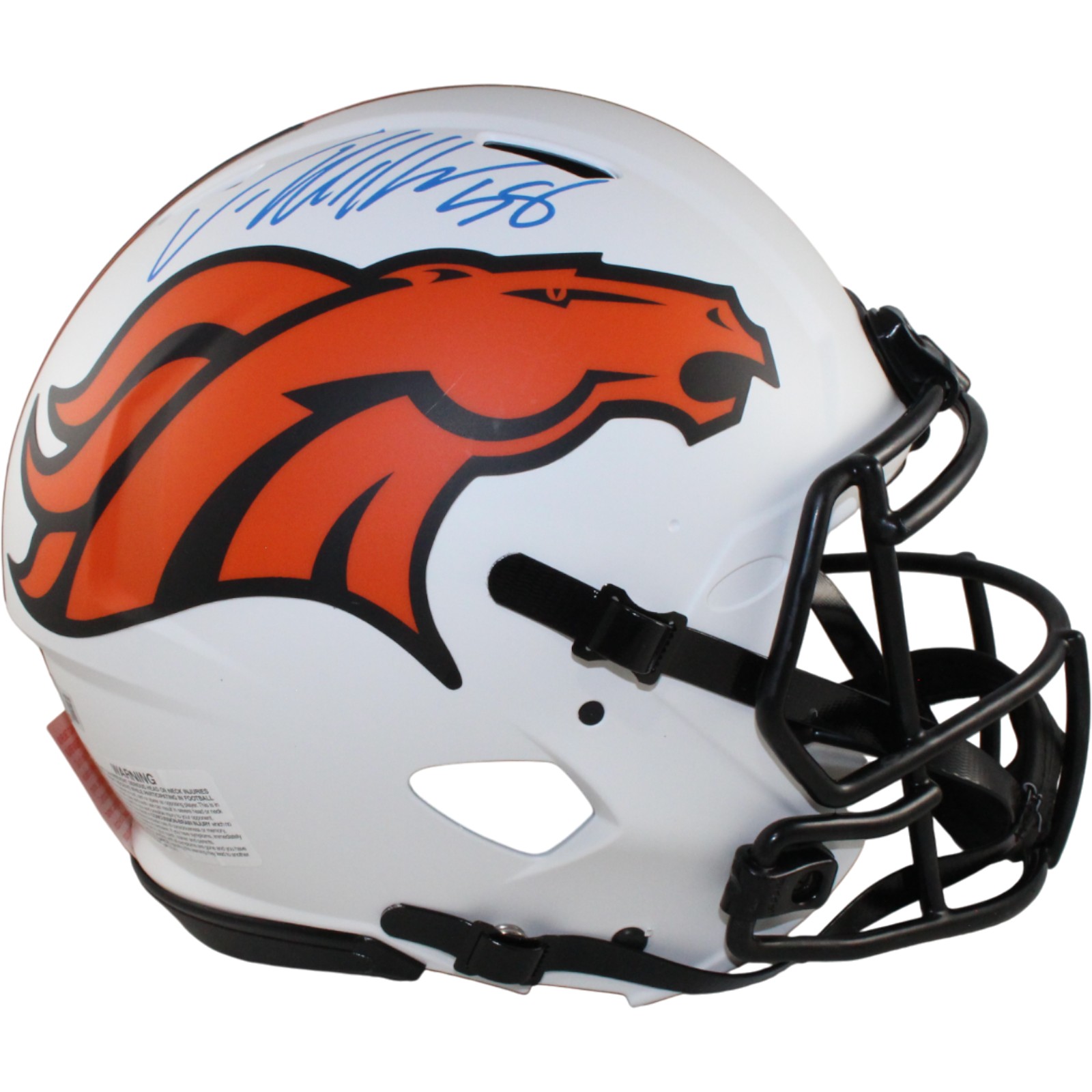 Von Miller Autographed Denver Broncos Authentic Lunar Helmet Beckett WIT 54729 1 Von Miller Autographed Denver Broncos Authentic Lunar Helmet Beckett WIT 54729